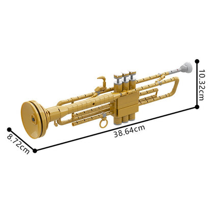 Trumpet With Working Pistons MOC Building Kit | Musical Instrument Model - 5