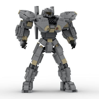 Twin-Fin Silver Mecha MOC Building Kit | Armored Mechanical Figure - 2