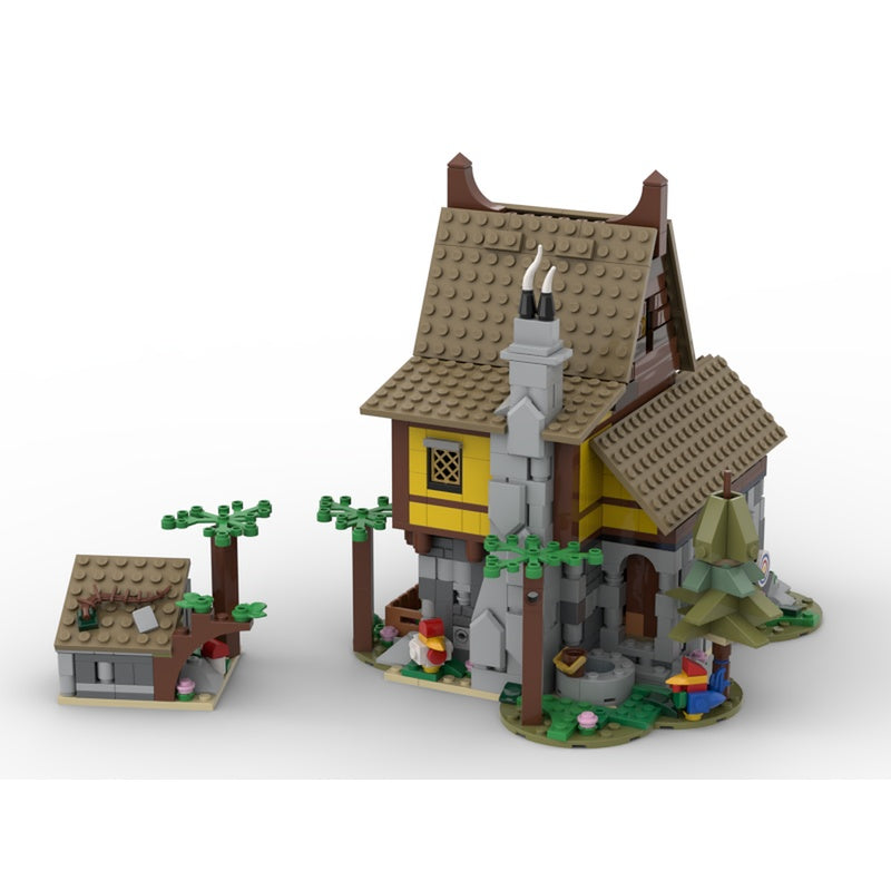 Two-Story Medieval Woodland Cottage MOC Building Kit - 3