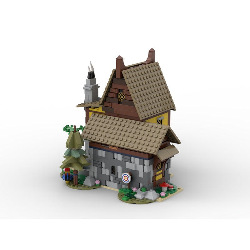 Two-Story Medieval Woodland Cottage MOC Building Kit - 4