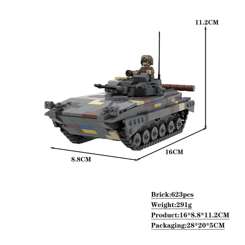 Ukrainian BMP-2 Infantry Fighting Vehicle MOC Building Kit | Armored IFV - 4