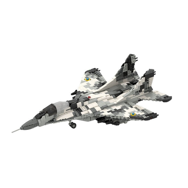 Ukrainian MiG-29 Fighter Jet MOC Building Kit | 1:35 Scale - 2