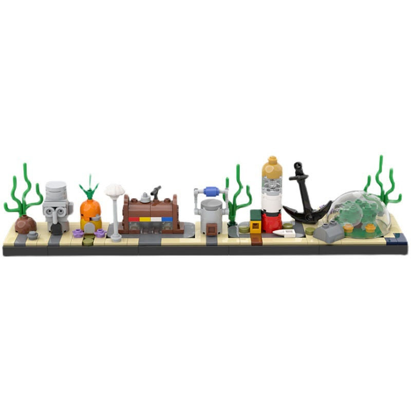 Underwater Cartoon Town Skyline Building Kit | LEGO-Compatible MOC - 3