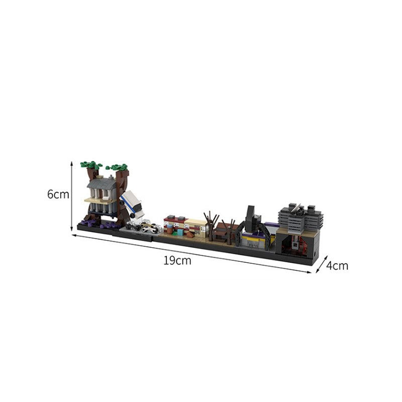 Upside Down World Skyline Building Kit | LEGO-Compatible MOC - 1