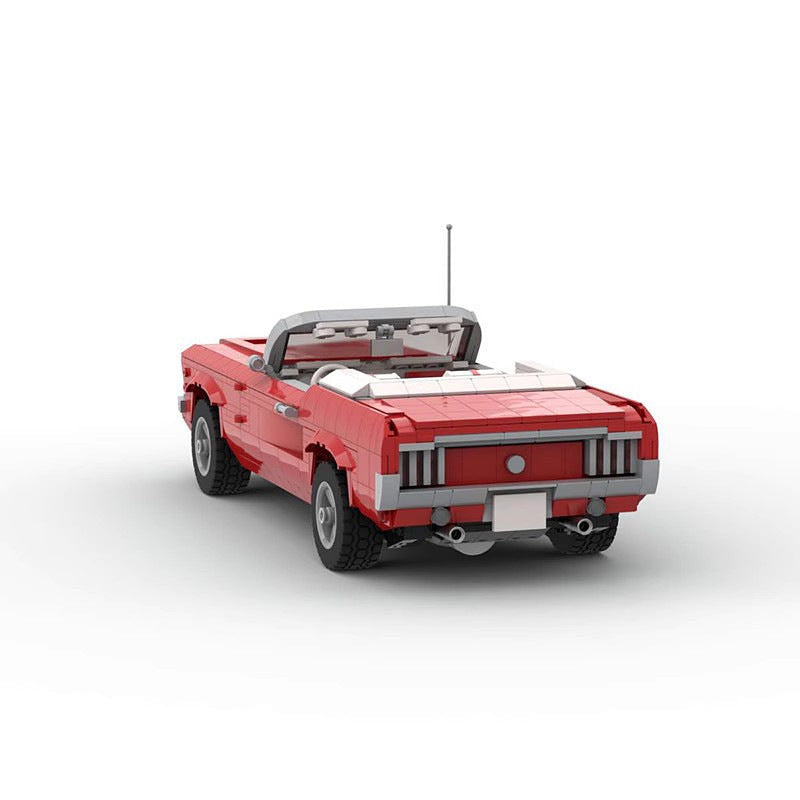 US Pony Car Convertible MOC Building Kit | Muscle Car Vehicle Model - 3