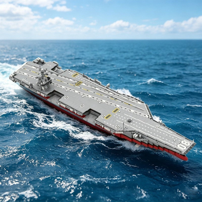 USS Enterprise CVN-80 Aircraft Carrier MOC Building Kit | Modern Warship Model - 2