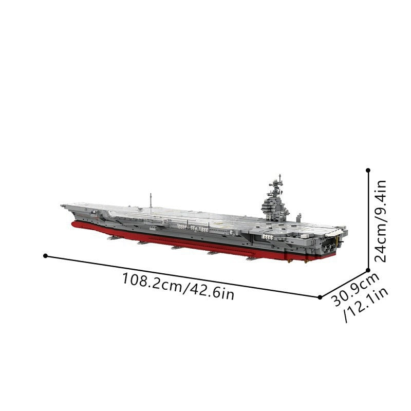 USS Enterprise CVN-80 Aircraft Carrier MOC Building Kit | Modern Warship Model - 3