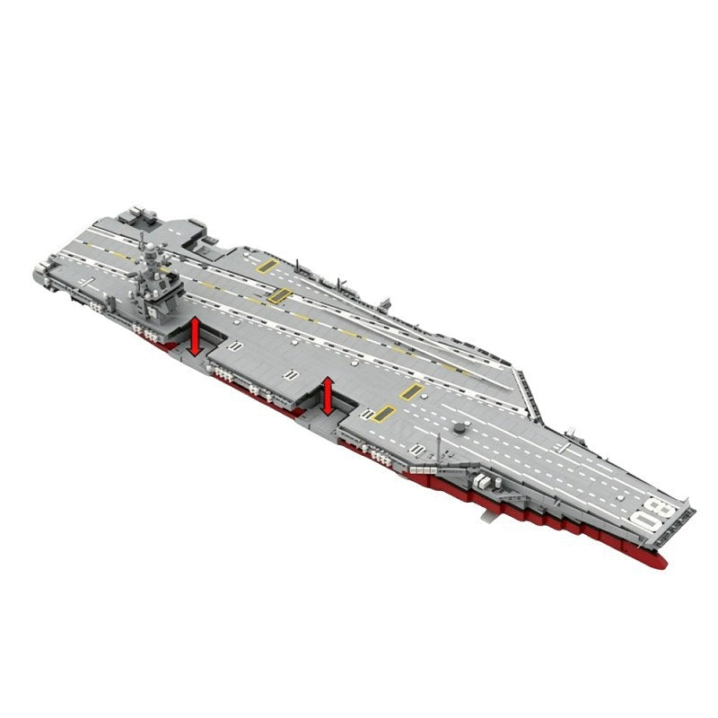 USS Enterprise CVN-80 Aircraft Carrier MOC Building Kit | Modern Warship Model - 8