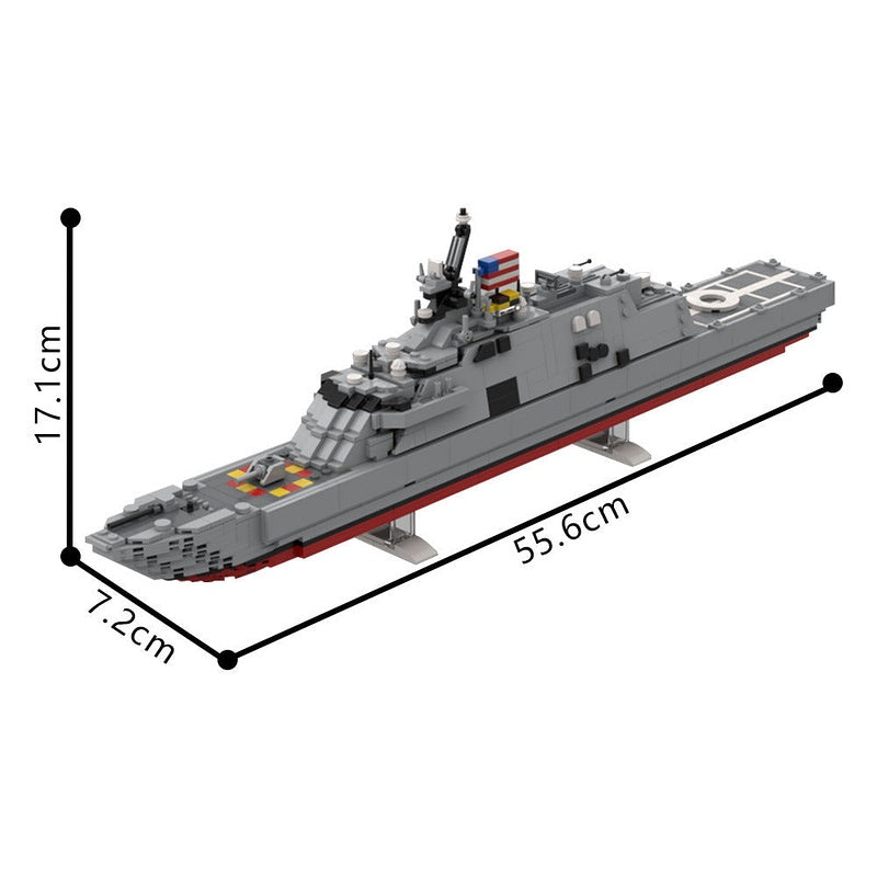USS Freedom LCS-1 MOC Building Kit | Modern Warship Vessel Model - 3
