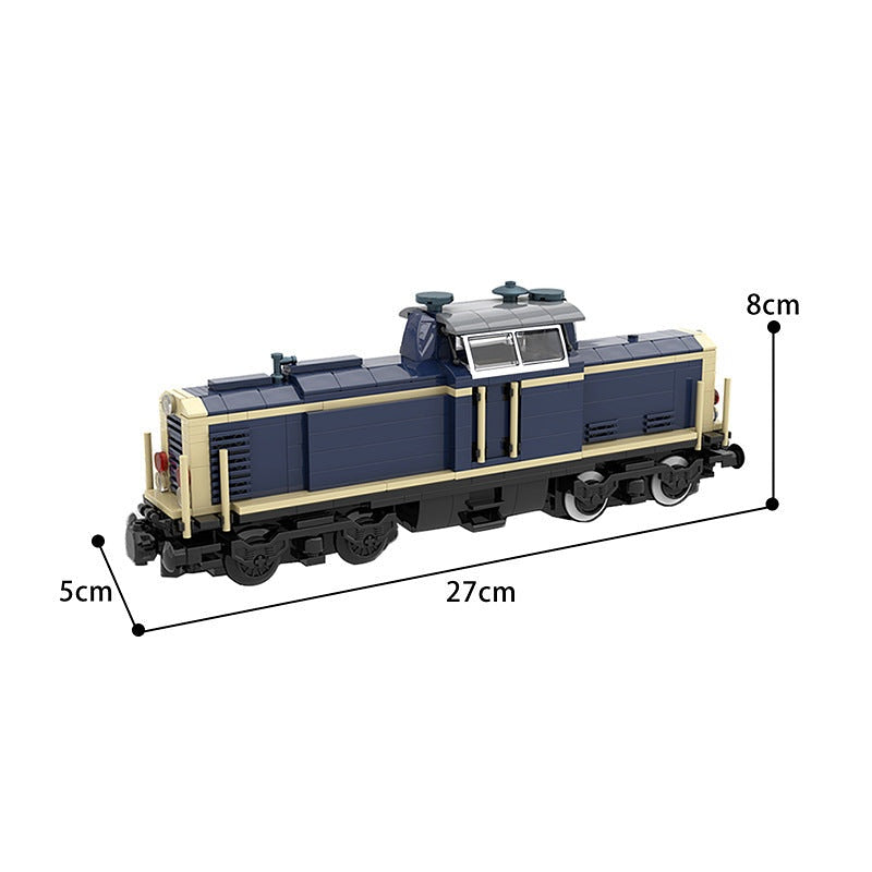 V100 German Cargo Locomotive MOC Building Kit | Freight Train Model Kit - 2