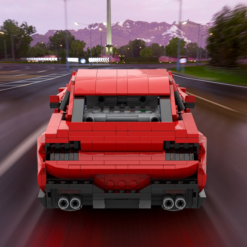 V8 Muscle Car GT Building Kit | LEGO-Compatible MOC - 2