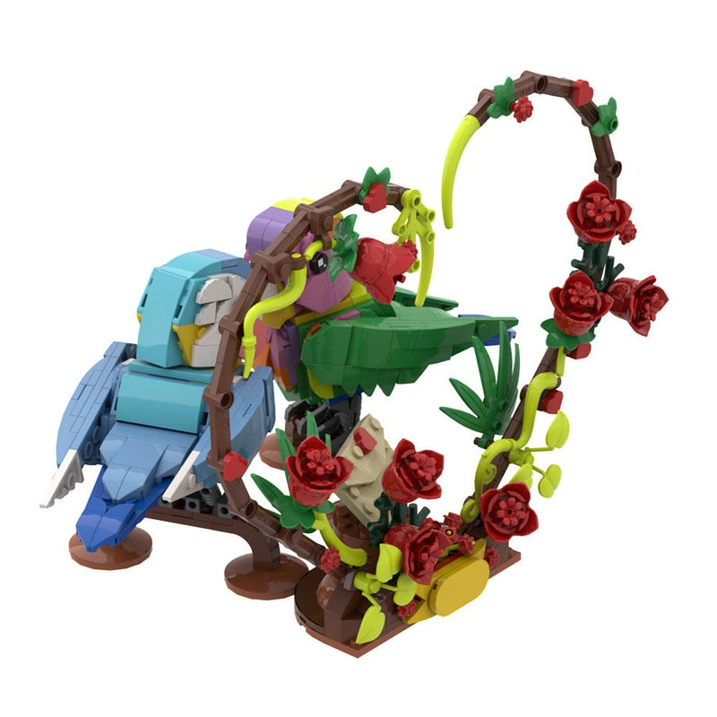 Valentine Lovebirds MOC Building Kit | Romantic Bird Display Model Set - 3