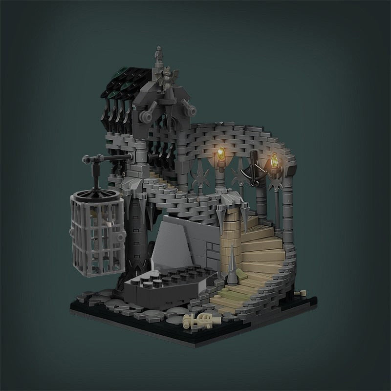 Vampire Dungeon MOC Building Kit | Haunted Fantasy Architecture Model - 3