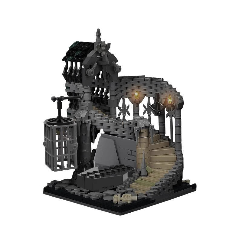 Vampire Dungeon MOC Building Kit | Haunted Fantasy Architecture Model - 4