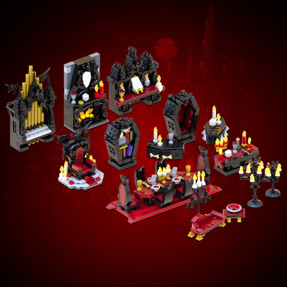 Vampire Furniture Full PACK Building Kit | Halloween | LEGO-Compatible MOC - 2