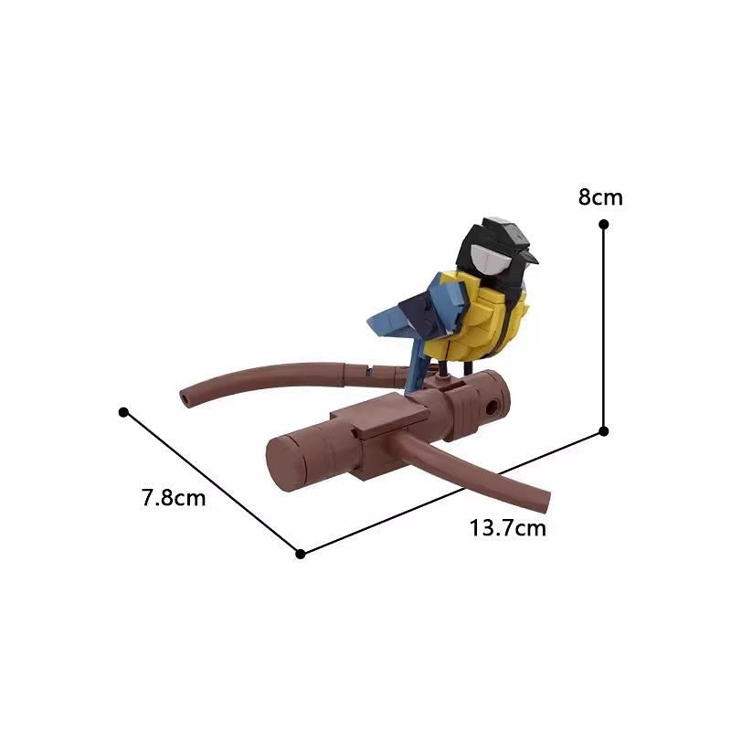 Varied Tit Bird MOC Building Kit | Compact Wildlife Display Model Set - 4