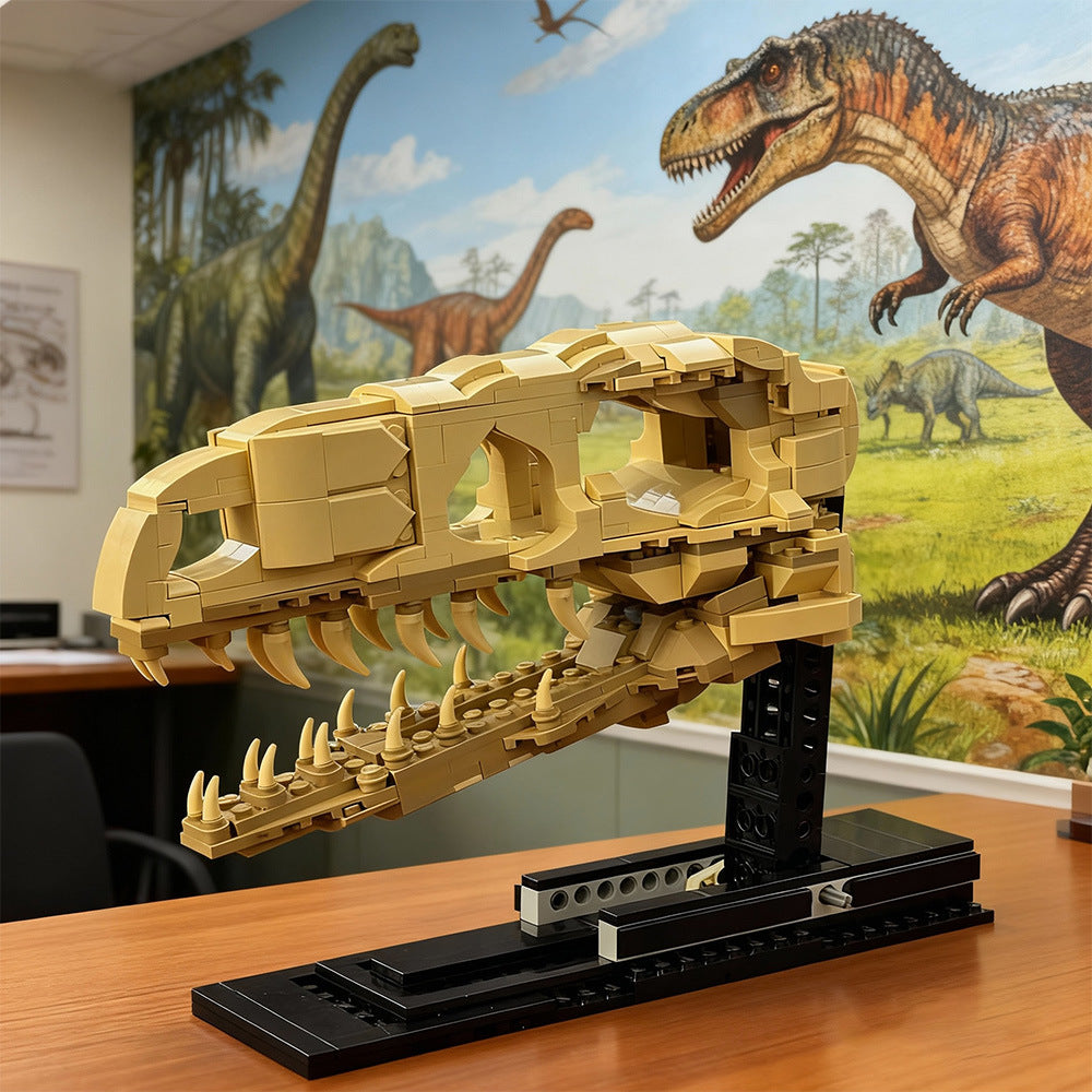 Velociraptor Fossil Skull Building Kit | LEGO-Compatible MOC - 2