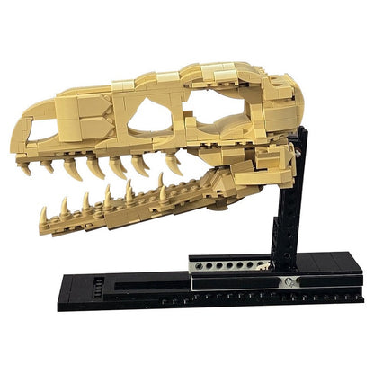 Velociraptor Fossil Skull MOC Building Kit | Dinosaur Display Model - 1