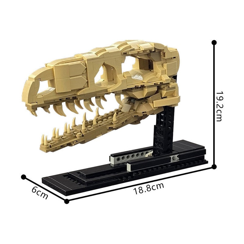 Velociraptor Fossil Skull MOC Building Kit | Dinosaur Display Model - 4