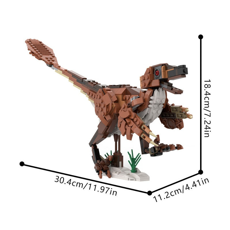 Velociraptor Mongoliensis MOC Dinosaur Building Kit - 4
