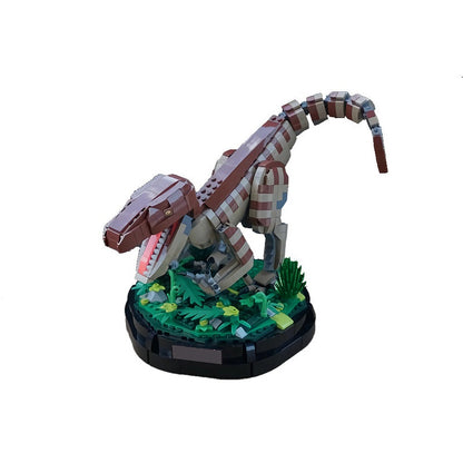 Velociraptor Statue MOC Building Kit | Prehistoric Dinosaur Display Model - 3
