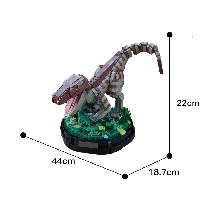 Velociraptor Statue MOC Building Kit | Prehistoric Dinosaur Display Model - 4