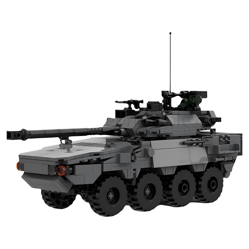 Vextra 105 8x8 Reconnaissance Light Tank MOC Building Kit - 1
