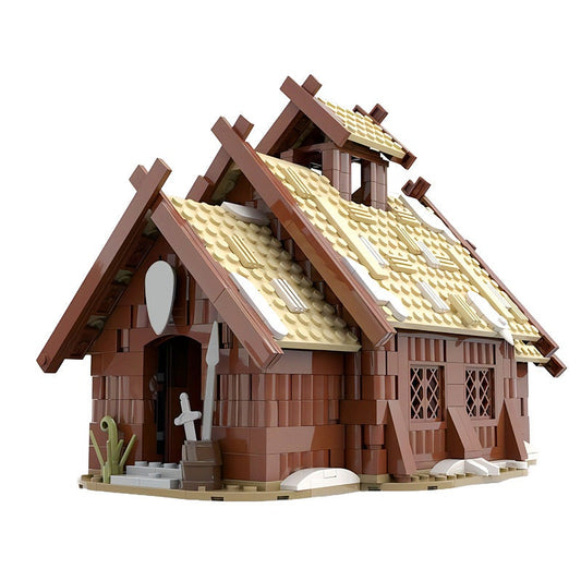 Viking Mead Hall MOC Building Kit | Nordic Village Architecture Model - 1