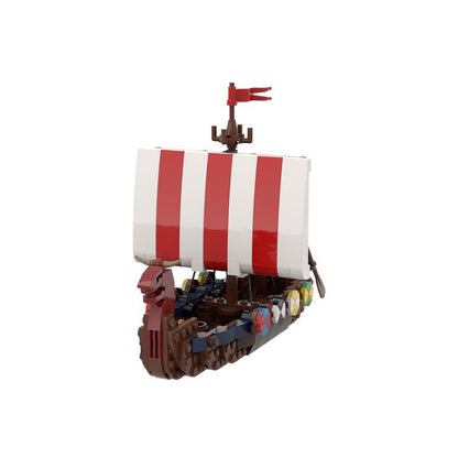 Viking Ship MOC Building Kit | Historic Longship Display Model - 1