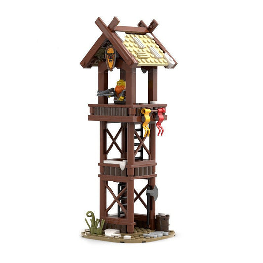 Viking Tower MOC Building Kit | Medieval Watchtower Architecture Model - 1