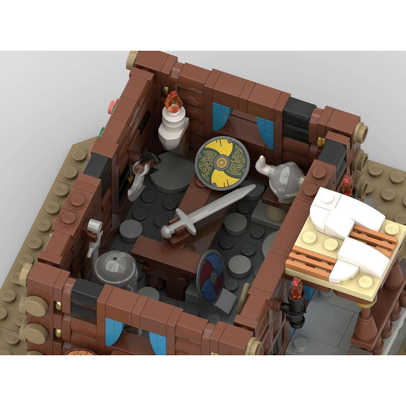 Viking Trading Post MOC Nordic Village Architecture Building Kit - 4