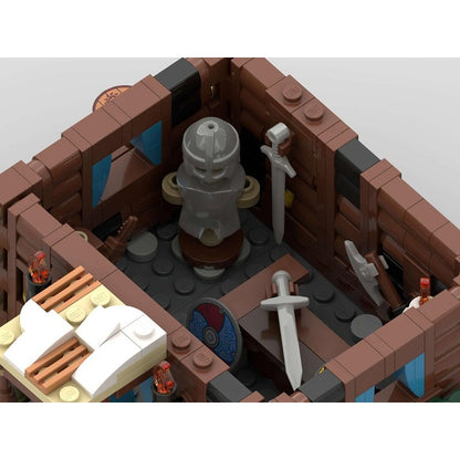Viking Trading Post MOC Nordic Village Architecture Building Kit - 5
