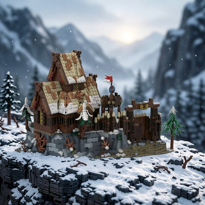 Viking Village Expansion Longhouse MOC Building Kit - 4
