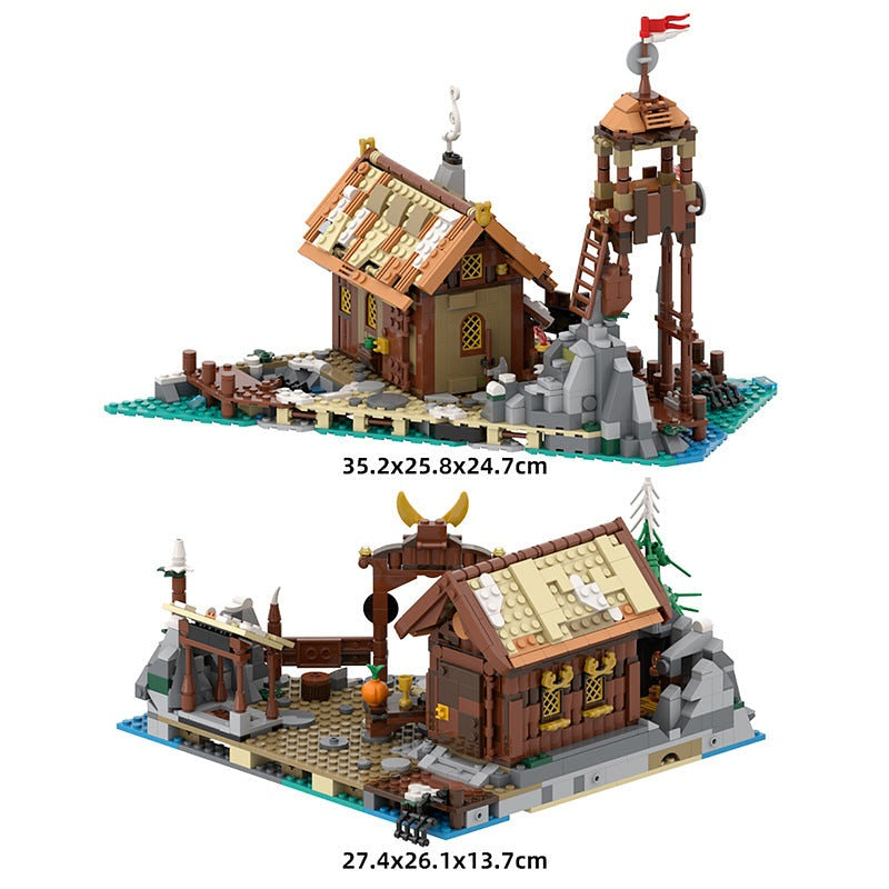 Viking Village Expansion MOC Building Kit | Nordic Settlement Architecture - 3