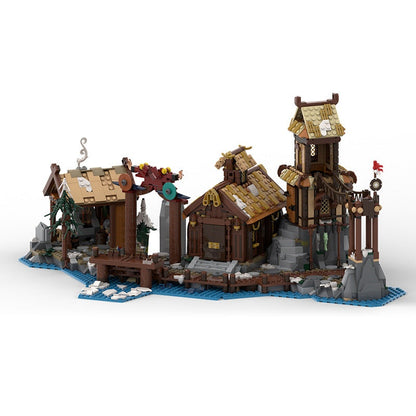 Viking Village Harbour Extension & Harbour Ship MOC Building Kit - 5