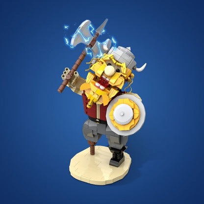 Viking Warrior Character MOC Building Kit | Nordic Figure Display Model - 2