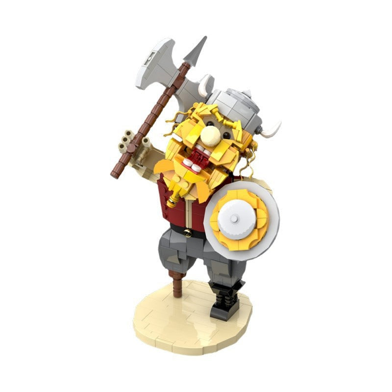 Viking Warrior Character MOC Building Kit | Nordic Figure Display Model - 3