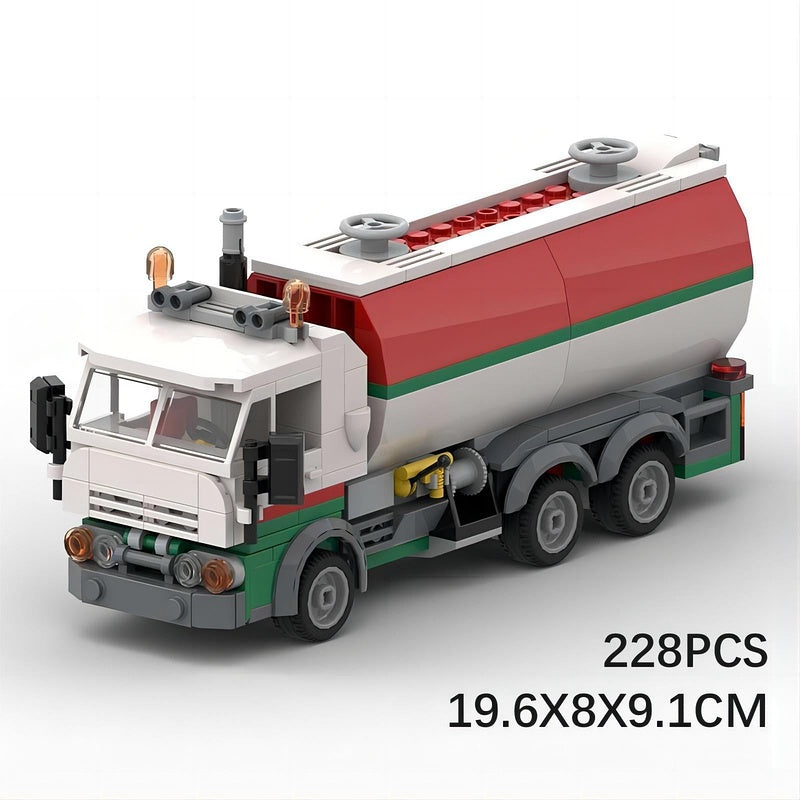 Vintage Energy Tanker Truck MOC Building Kit | Fuel Transport Vehicle - 4