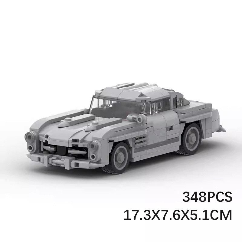 Vintage Gullwing Coupe Classic German Sports Car Building Kit | LEGO-Compatible MOC - 8