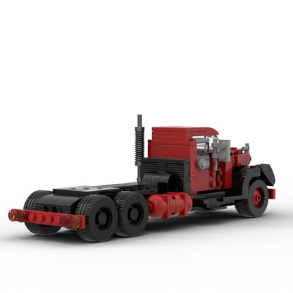 Vintage Heavy-Duty Semi Truck Tractor MOC Building Kit - 5