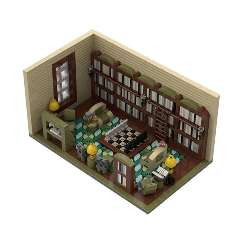 Vintage Library MOC Building Kit | Classic City Architecture Model - 5