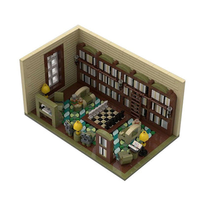 Vintage Library MOC Building Kit | Classic City Architecture Model - 5