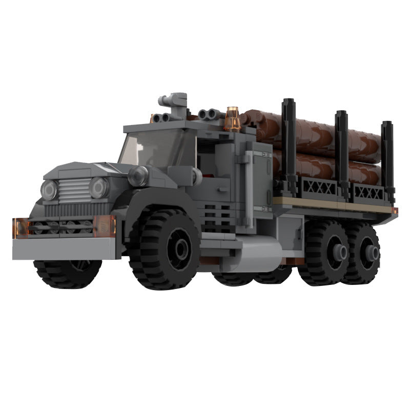 Vintage Logging Truck Building Kit | LEGO-Compatible MOC - 1