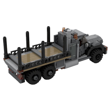 Vintage Logging Truck MOC Building Kit | Classic Forestry Vehicle - 3
