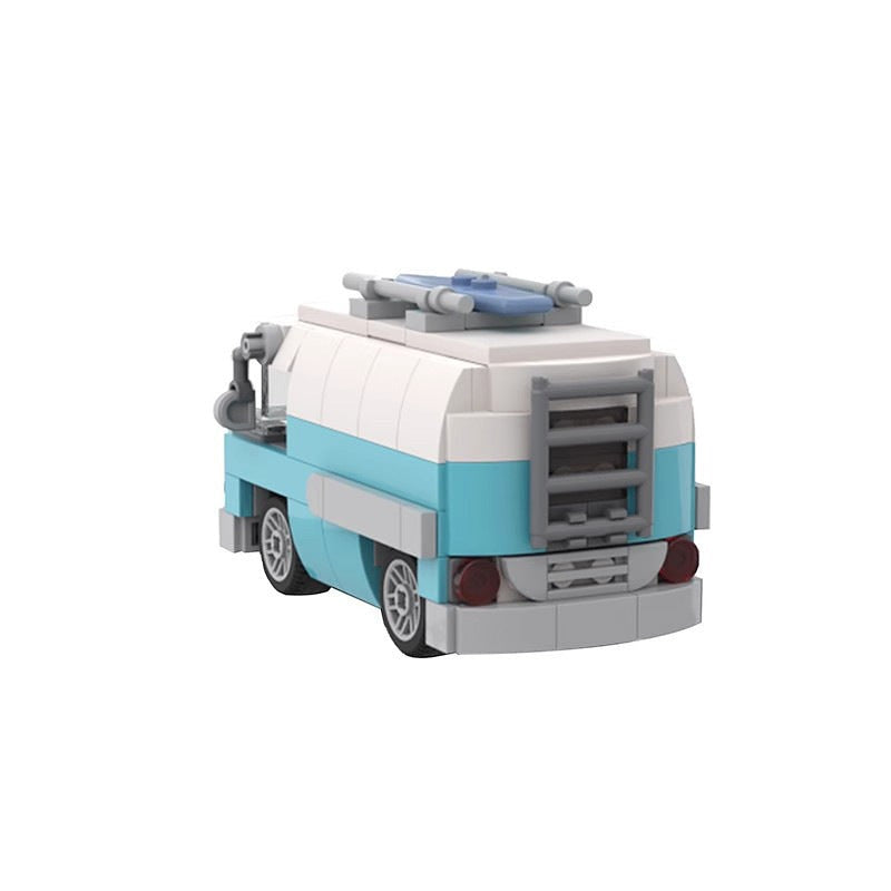 Vintage Surfer Van MOC Building Kit | Retro Vehicle Model - 2