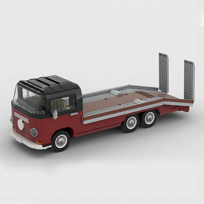 Vintage T2 Car Hauler MOC Building Kit | Classic Transporter Model - 5