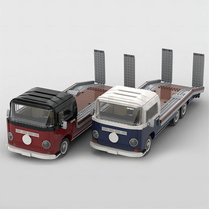 Vintage T2 Car Hauler MOC Building Kit | Classic Transporter Model - 6