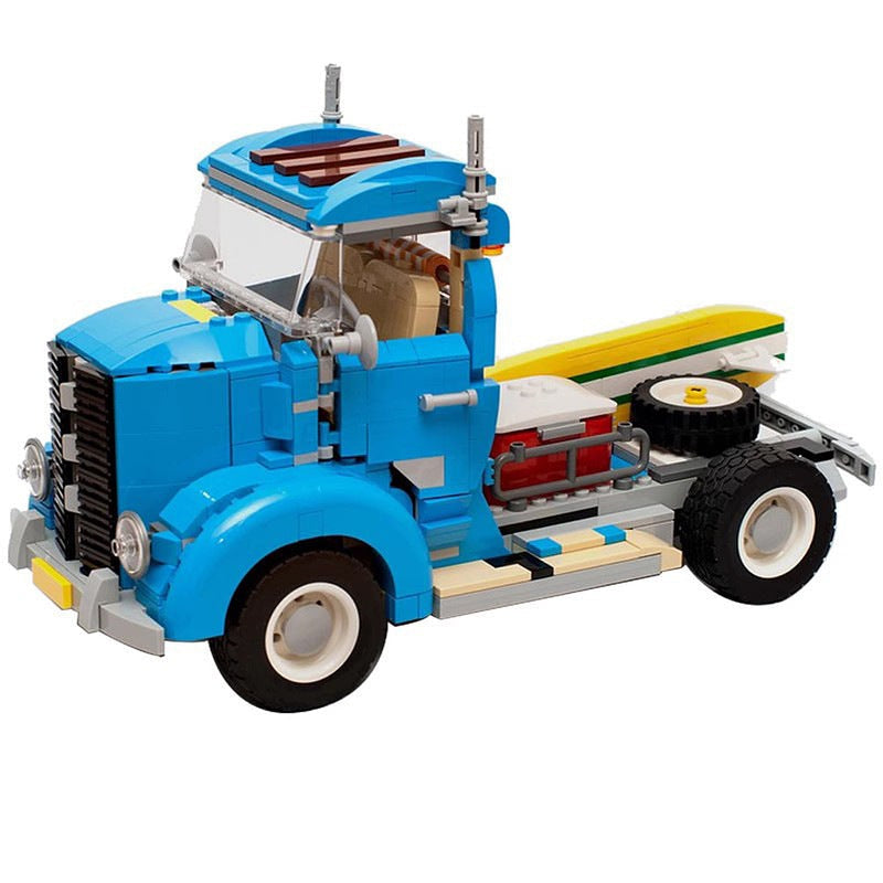 Vintage Truck MOC Building Kit | Classic Cargo Vehicle Model - 1