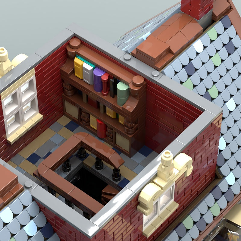 Vintage Village Train Station MOC Building Kit - 4