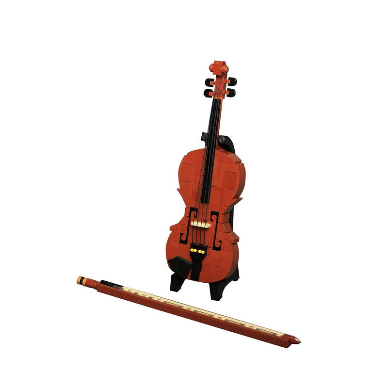 Violin MOC Building Kit | Elegant Musical Instrument Display Model - 1